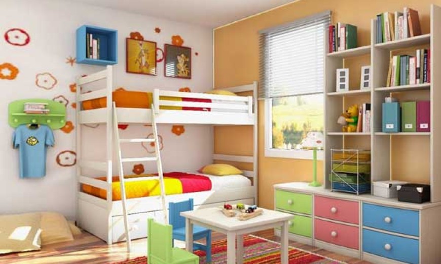 space saving double deck bed