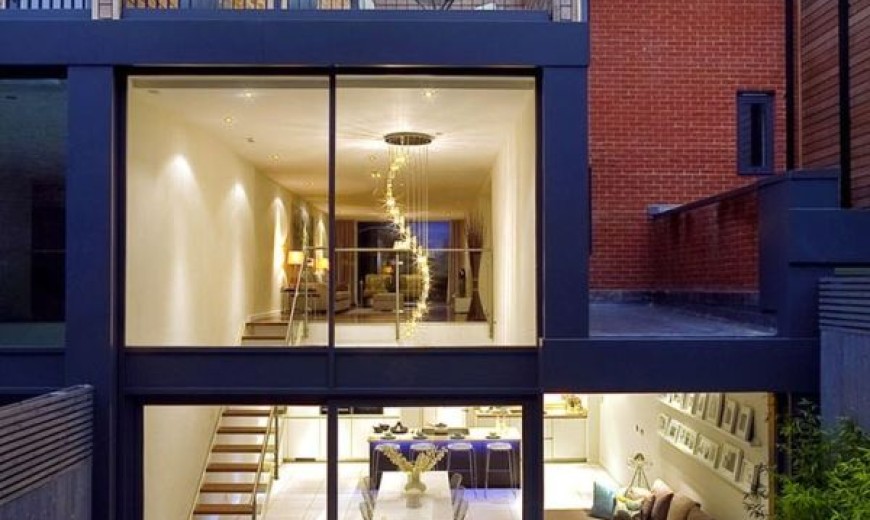 Private London Residence Sizzles With Smart Decor And A Dramatic Glass Feature