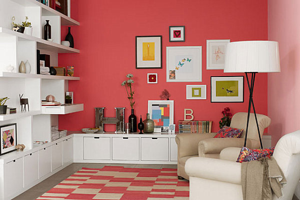 Coral in a modern living space