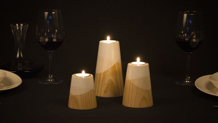 Create a romantic setting with candle holders