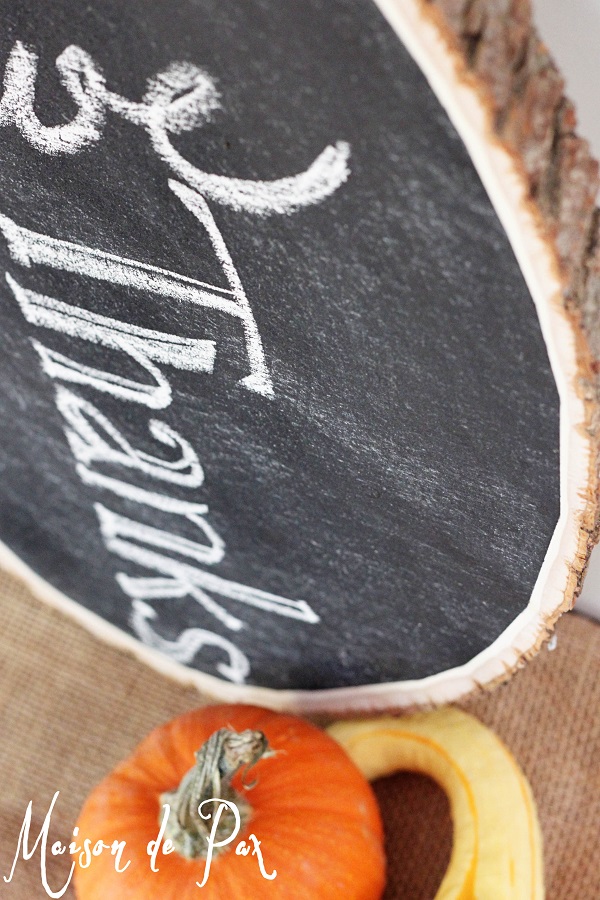 Cross section chalkboard DIY