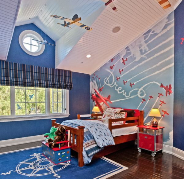 Custom Hand Painted Mural Turns This Bedroom Into A Fun Space 