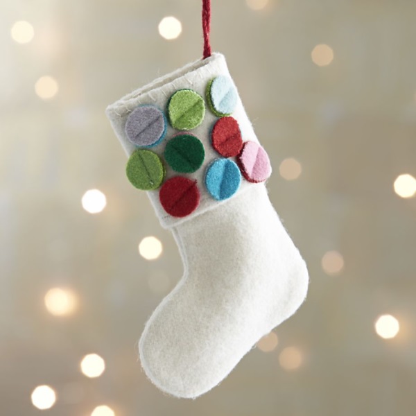 Dot stocking ornament