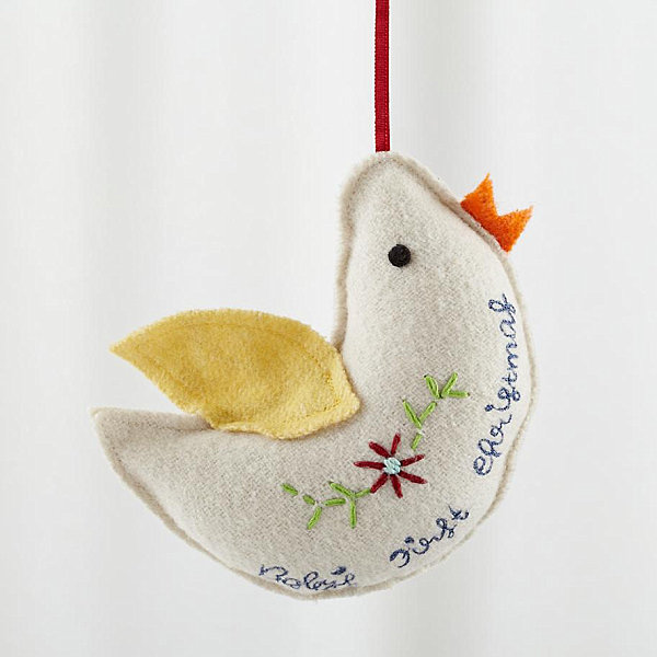 Dove ornament for Baby's first Christmas