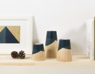 Elegant ETNA Wood Candle Holders Inspired By Fiery Volcanoes!