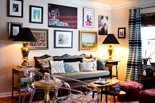 Eclectic living room