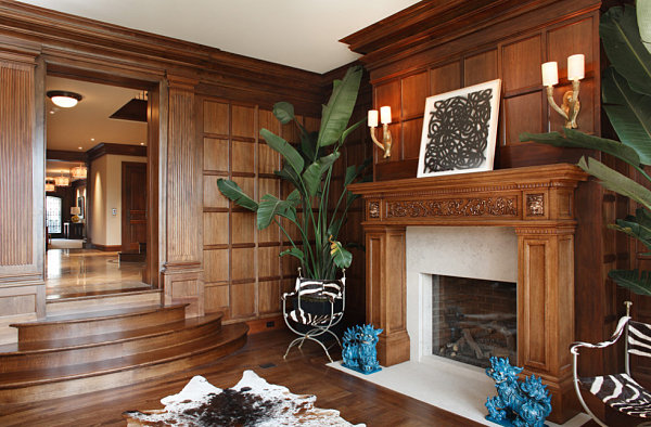 Elegant details in a townhome living space