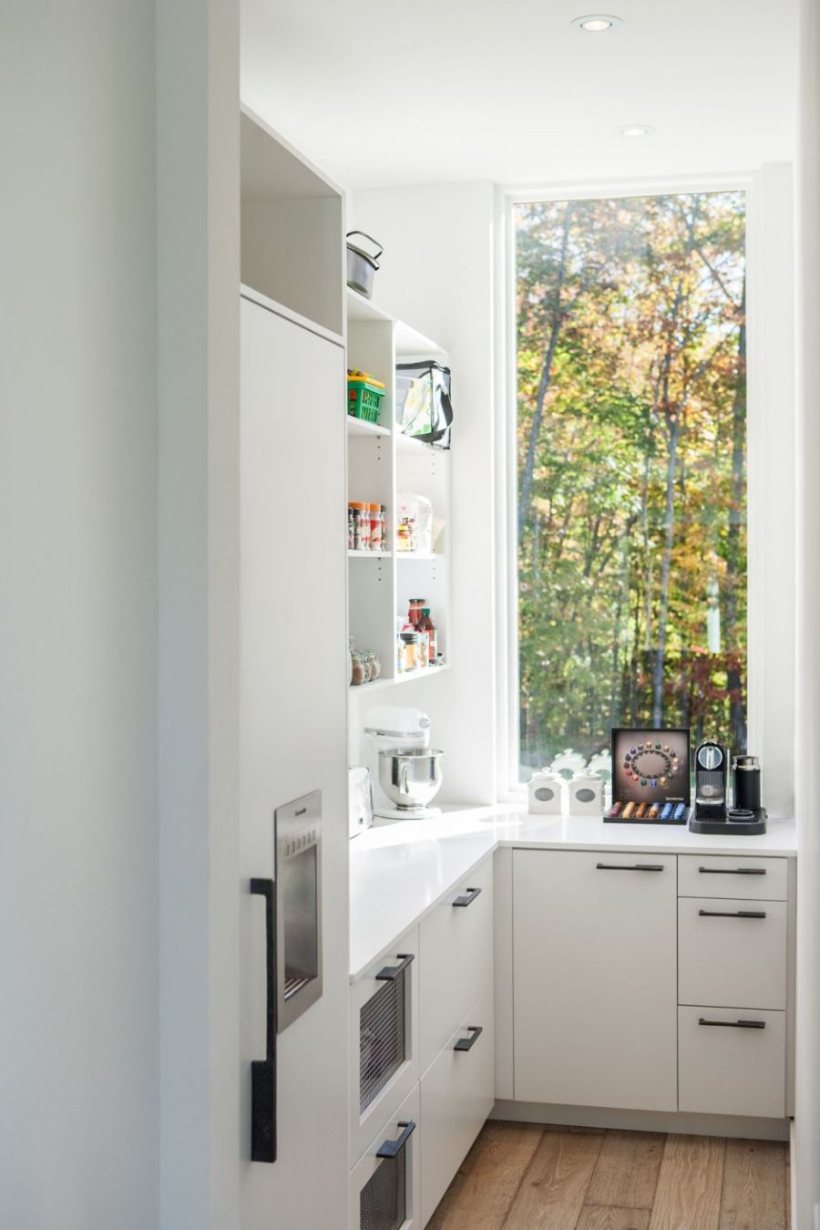 Ergonomic shelves inside Canadian home