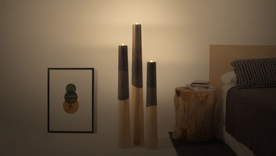 Etna candle holders in the bedroom