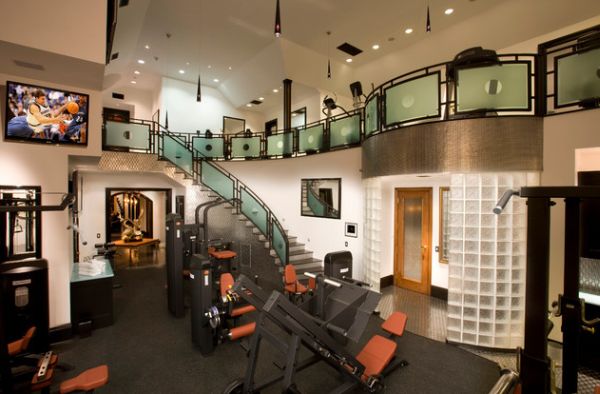 Expansive custom designed home gym