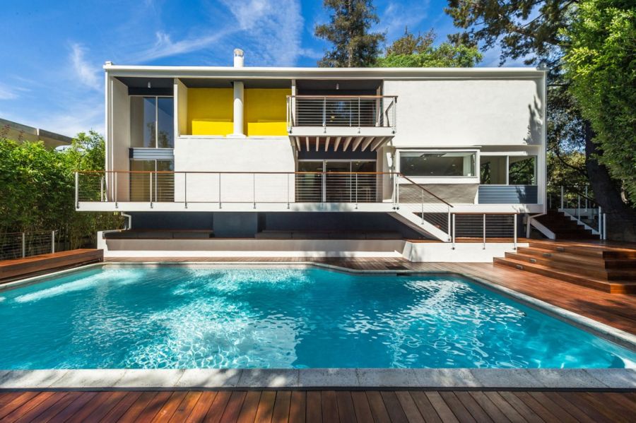 Expansive deck space of the LA home