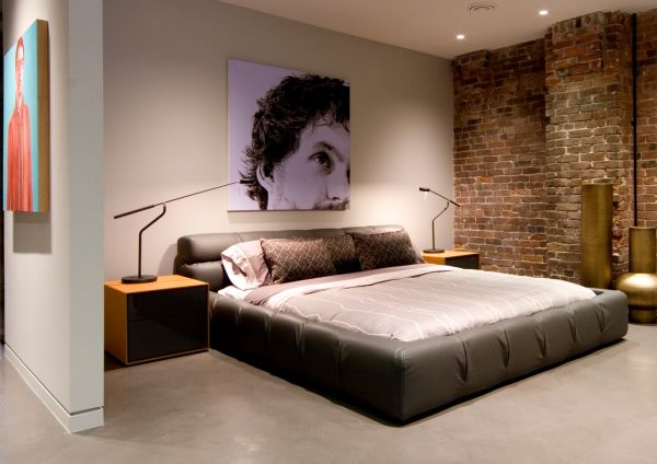 Exposed brick walls add an eclectic appeal