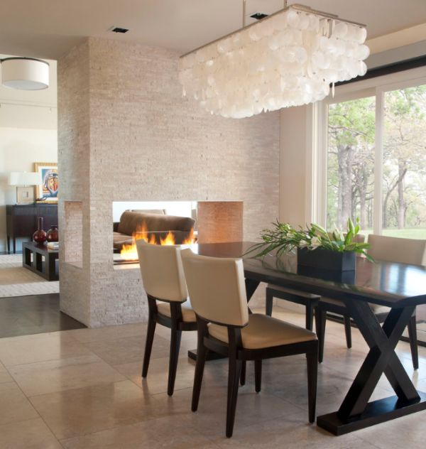 Fabulous two-sided fireplace brings the space alive!