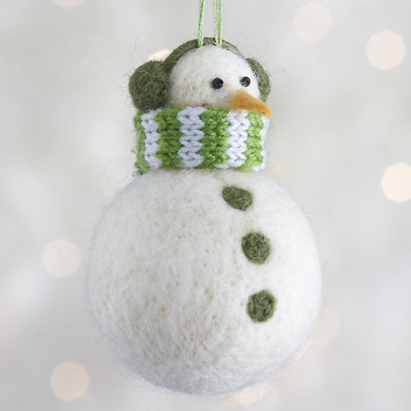 Felt snowman ornament