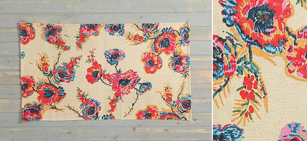 Floral ikat rug