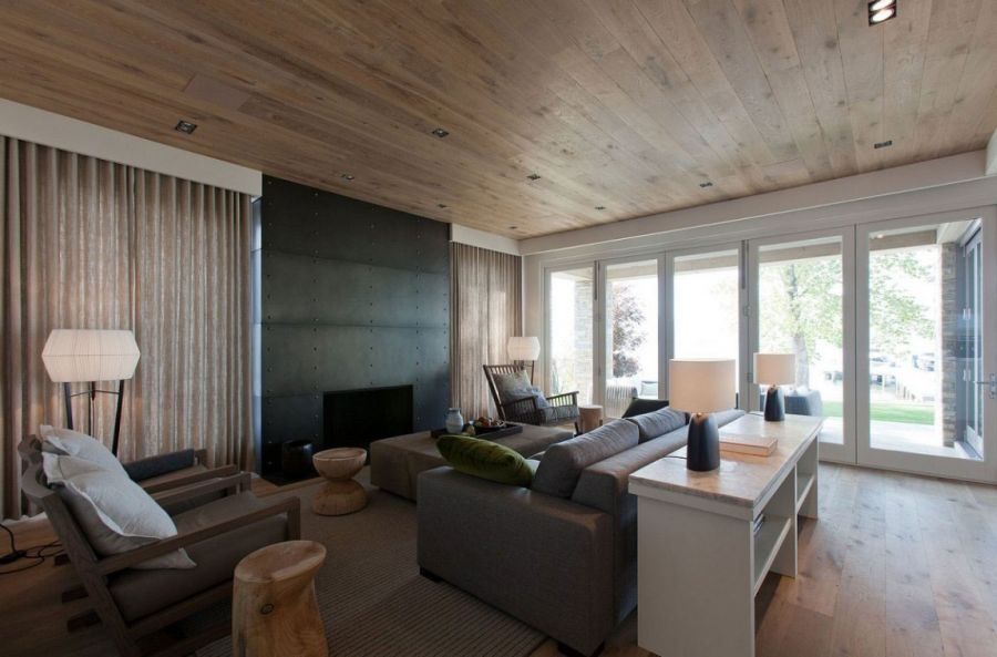 French oak on the ceiling and floors