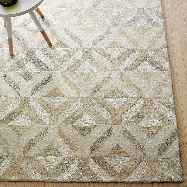 Geometric wool rug