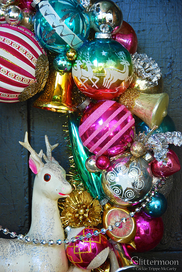 Jewel-toned vintage Christmas ornaments