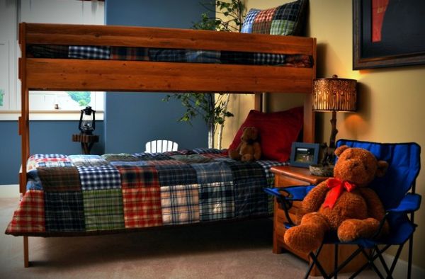 Kids' room tries to recreate an outdoor camping vibe