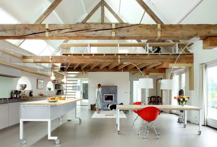 Kitchen and dining area in House G