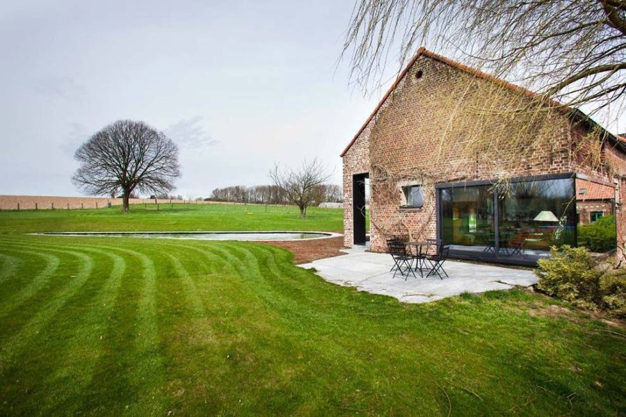 Landscape around the renovated farmhouse