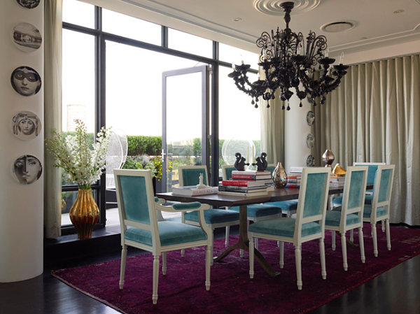 Dining room designed by Jonathan Adler