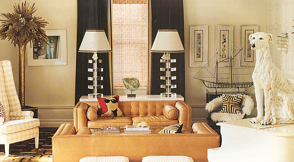 Living room designed by Jonathan Adler