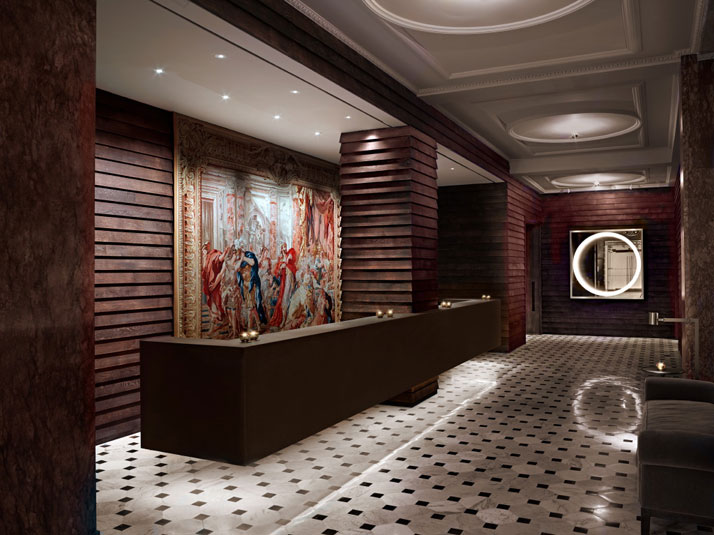 Lobby of the London Edition Hotel