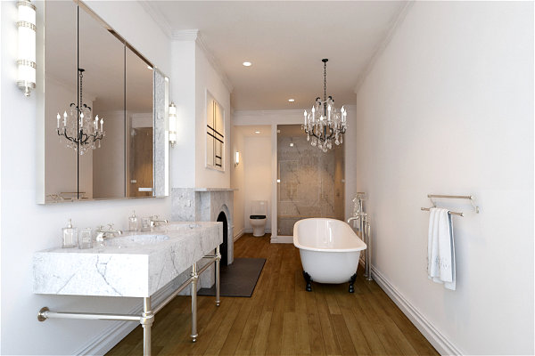 Luxury townhouse bathroom