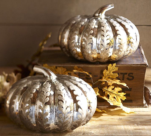 Mercury glass pumpkins