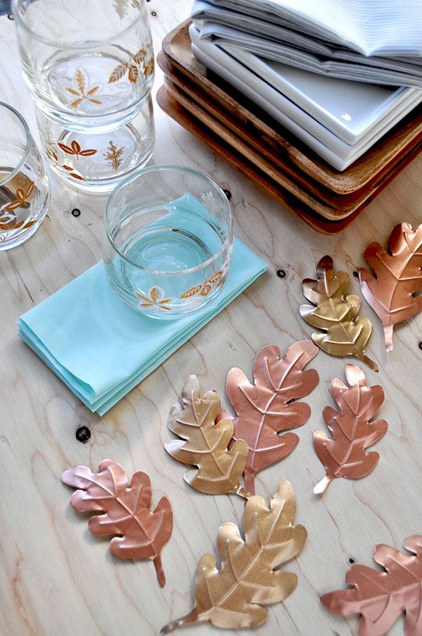 Metallic leaf DIY project