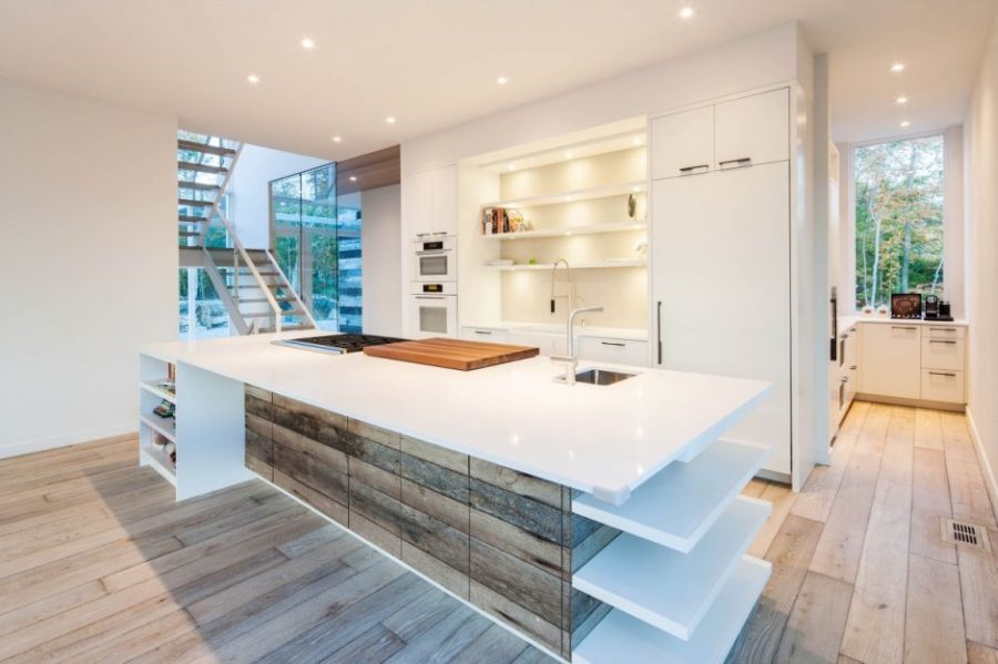 Modern kitchen in white