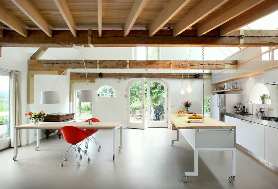 Modern kitchen on the lower level