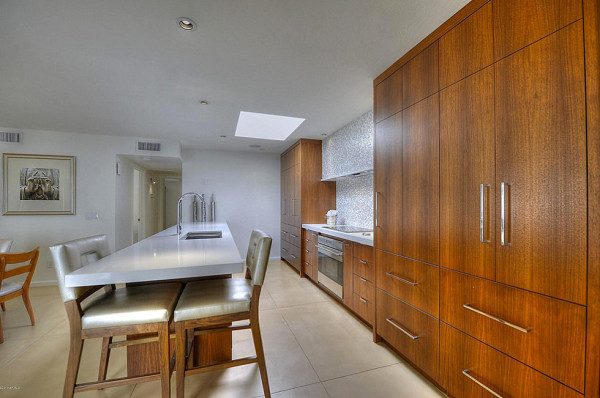 Modern townhome kitchen with a sleek look