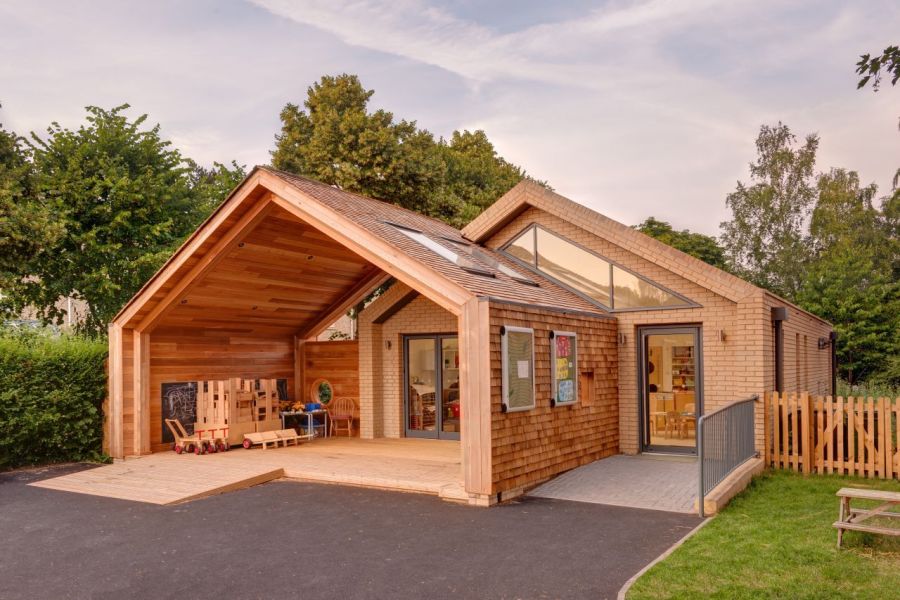 New wooden structure at the St Mary’s Infant School