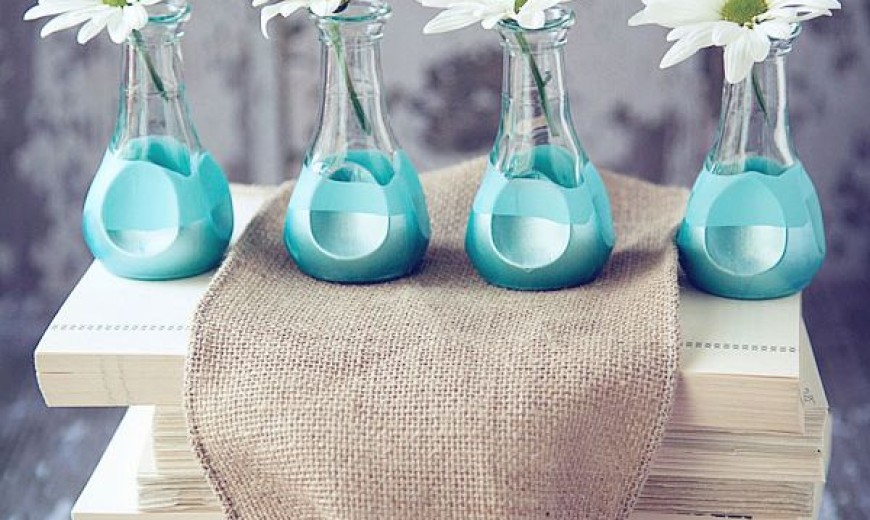 Subtle Floral DIY Decor: Paint Dipped Bud Vases