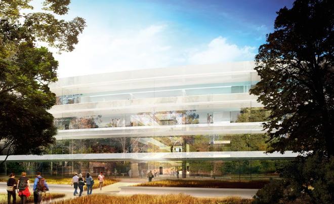 Rendering of Apple's new headquarters in Cupertino