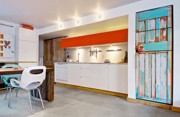 Sleek kitchen in a basement apartment