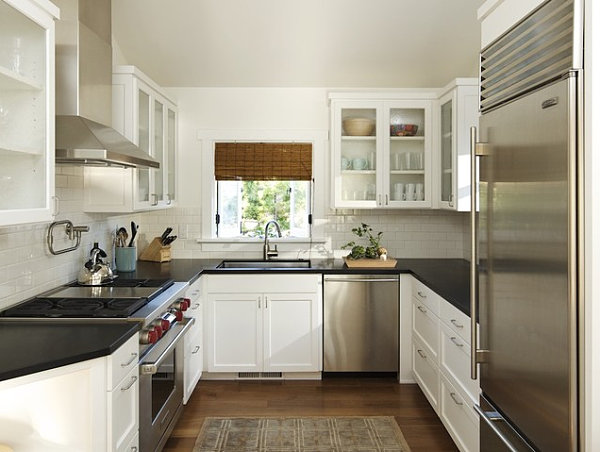 Small kitchen design idea in white