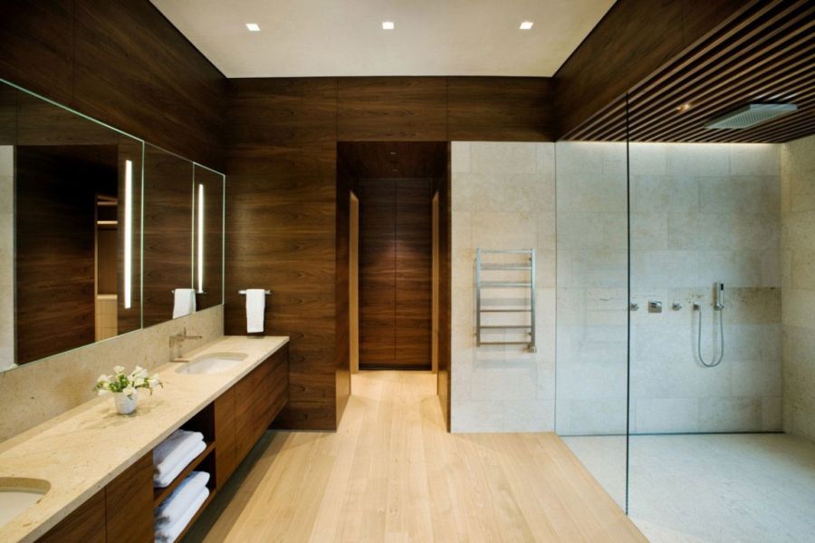 Spa-like contemporary bathroom at home