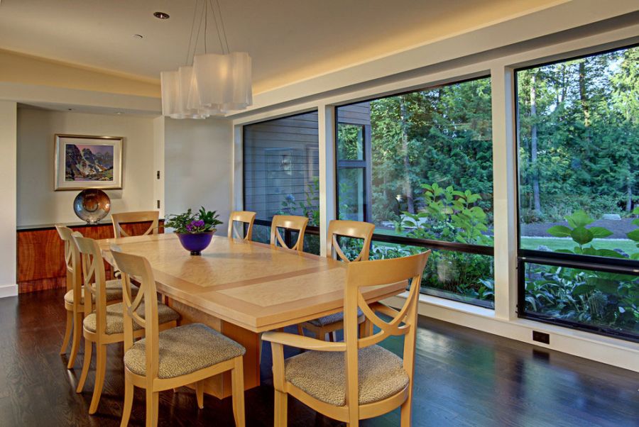 Spacious dining room inside the Forest House