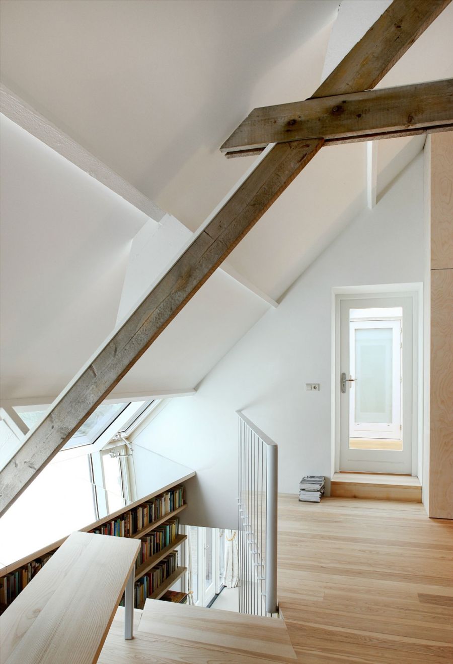 Staircase leading to the attic