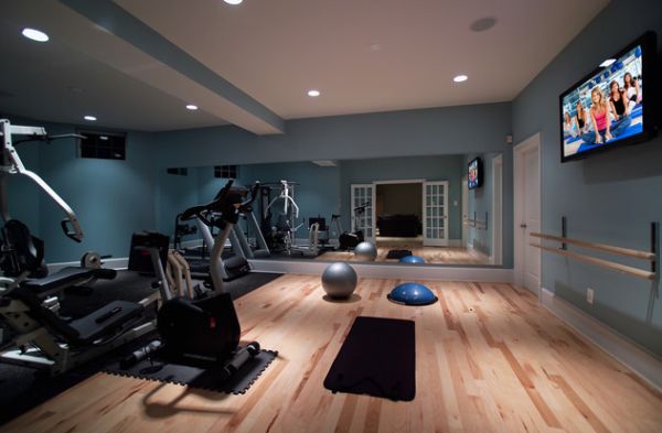 Basement Home Gym Ideas •