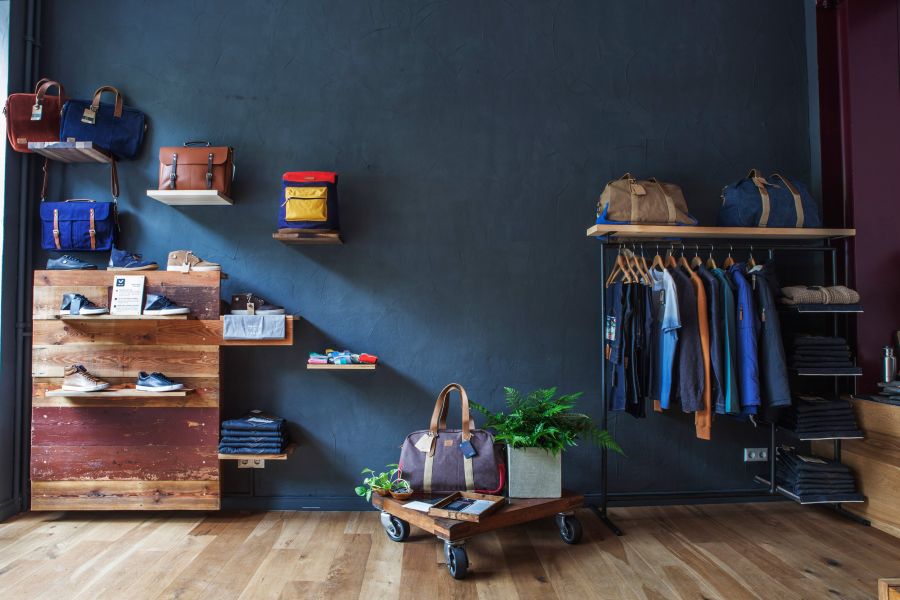 Stylish interior of the organic Berlin store