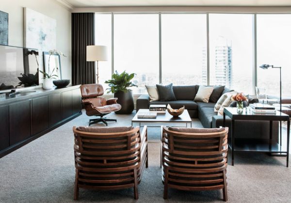 Trendy bachelor pad at the Ritz-Carlton Residences in Atlanta