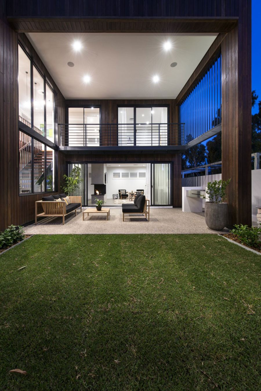 View of he two level Warehaus Residence by Residential Attitudes