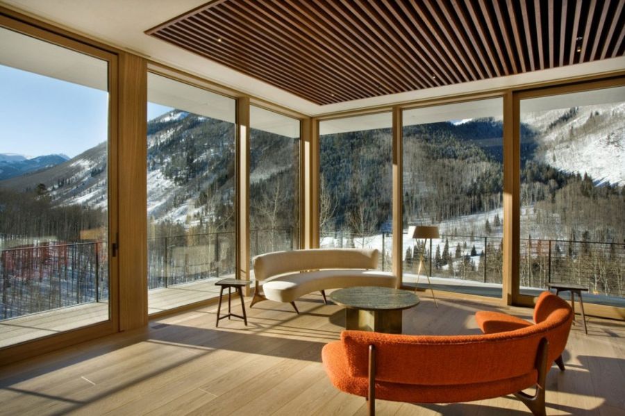 View of the Elk Mountain Range from the sitting room