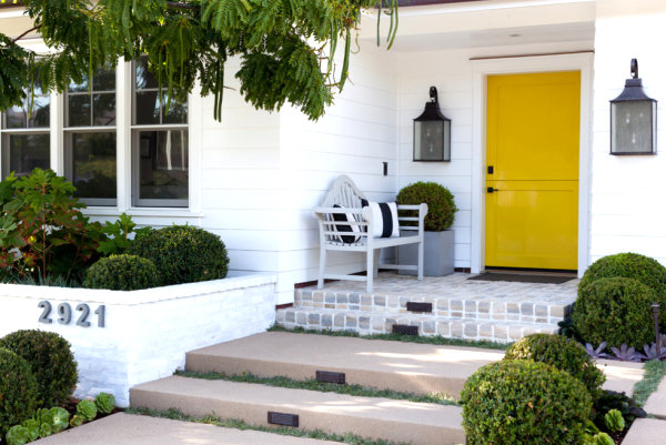 Vivid yellow front door