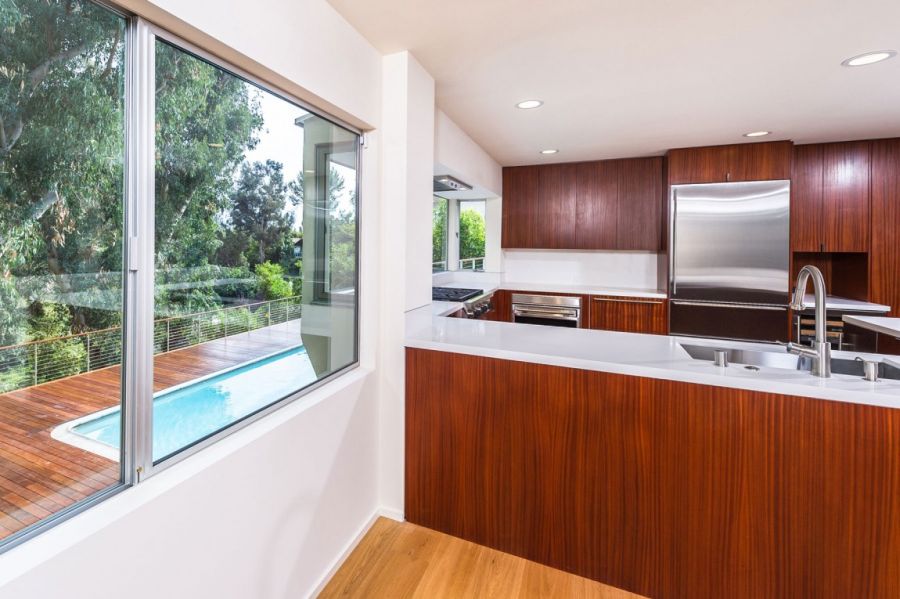 Window overlooking the backyard