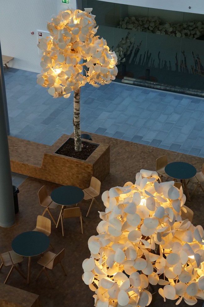 Leaf Lamp Trees at University of Copenhagen Are As Good As Real Ones